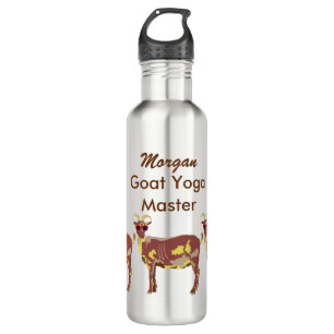 Goat Yoga Brown Personalized Goat Yoga Master 710 Ml Water Bottle