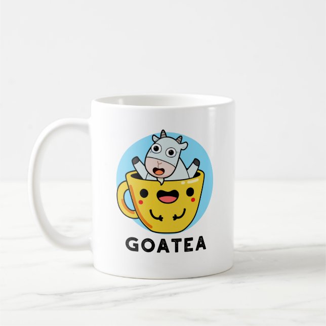 Goatea Funny Goat Tea Pun  Coffee Mug (Left)