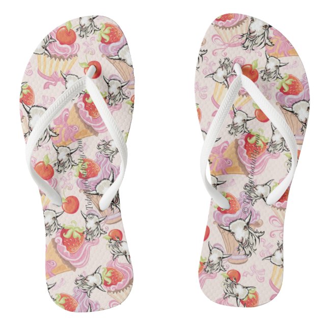 GOATS and Sweets | by TotallyGoatally™ Flip Flops (Footbed)