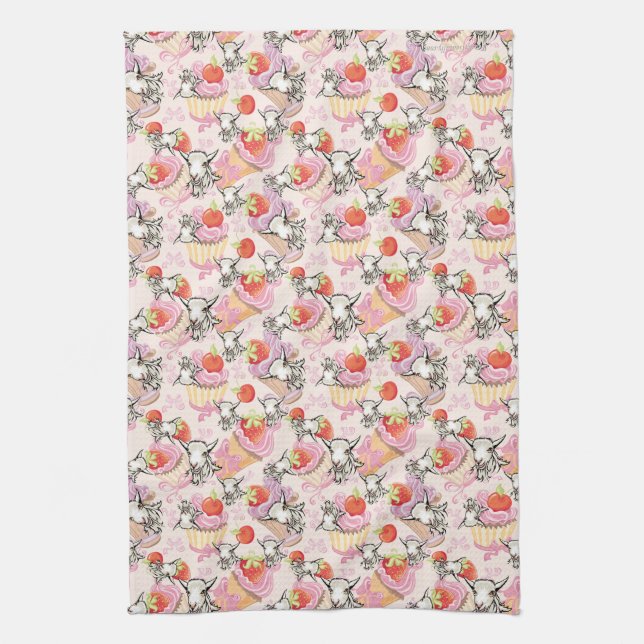 GOATS and Sweets | by TotallyGoatally™ Kitchen Towel (Vertical)
