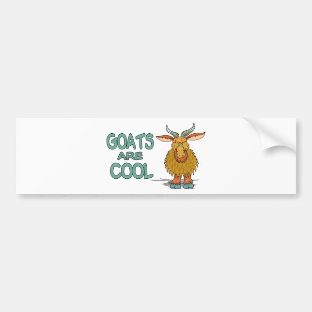Goats Are Cool Bumper Sticker (Front)
