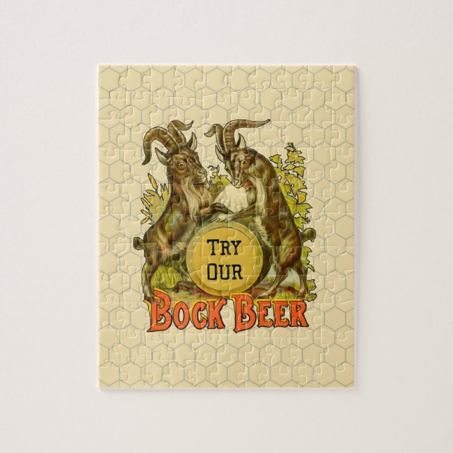 Goats Bock Beer Advertising Jigsaw Puzzle (Vertical)