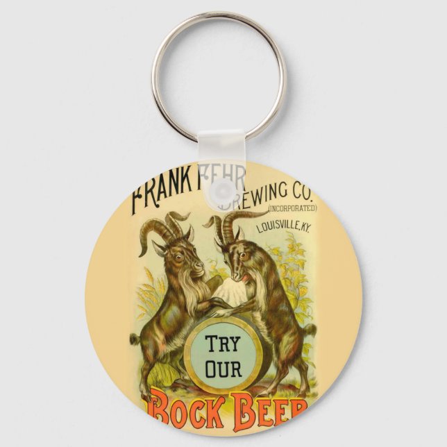 Goats Bock Beer Advertising Keychain (Front)