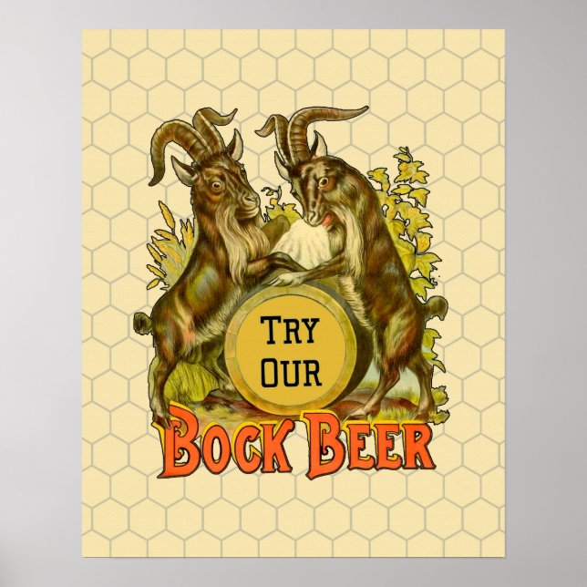 Goats Bock Beer Advertising Poster (Front)