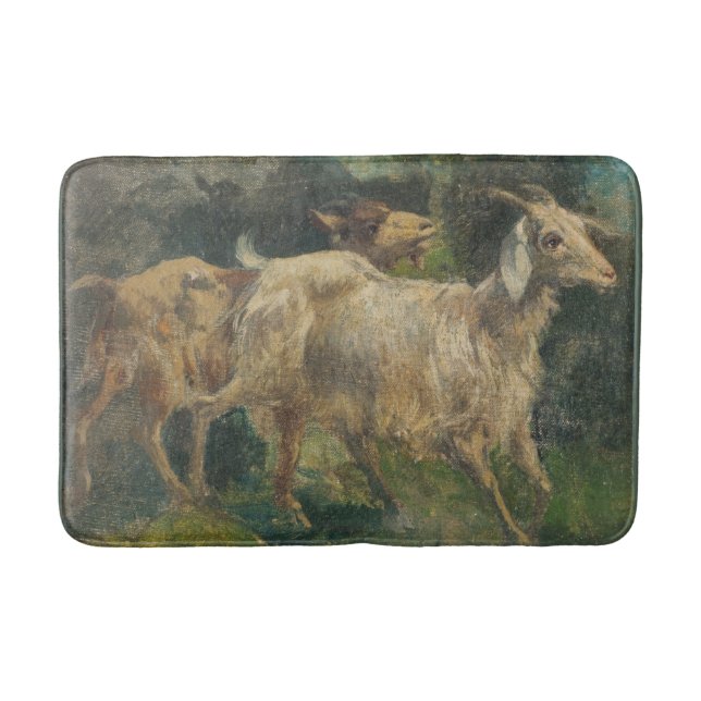 Goats (by Vincenzo Caprile) Bath Mat (Front)