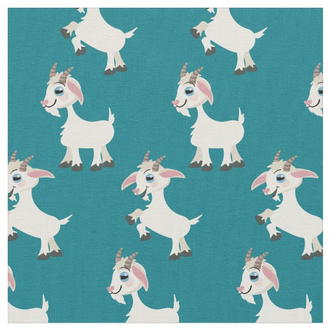 Goats Cute Kids Fabric (Close Up)