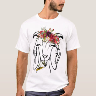 Goats Floral Bandana Headband - Farm Animal Goat G T-Shirt