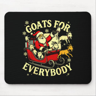 Goats For Everybody Santa Funny Christmas Goat Mom Mouse Pad