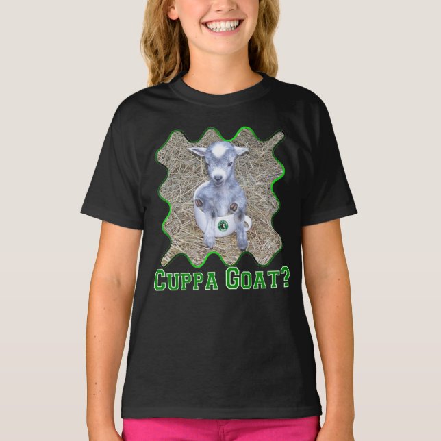 GOATS | Funny Cuppa Goat T-Shirt (Front)