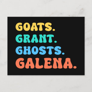 goats grant ghosts GALENA illinois Holiday Postcard