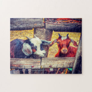 Goats Hood River Oregon. Jigsaw Puzzle