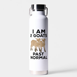 Goats - I Am 2 Goats Past Normal Water Bottle