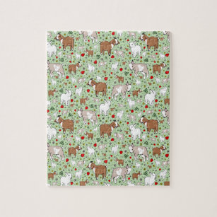 Goats in Green Jigsaw Puzzle
