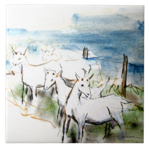 Goats in Trouble Tile