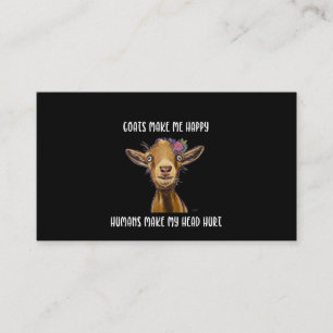 Goats Make Me Happy Goat Lover Business Card