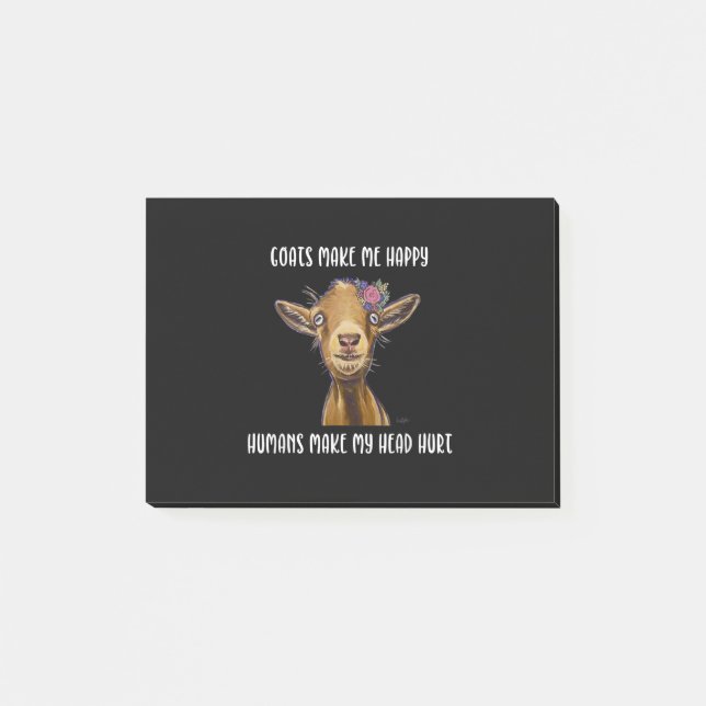 Goats Make Me Happy , Goat Lover Post-it Notes (Front)
