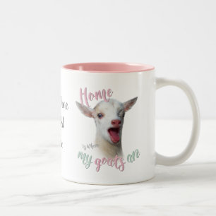GOATS   Nigerian Home is Where MY Goats Are Two-Tone Coffee Mug
