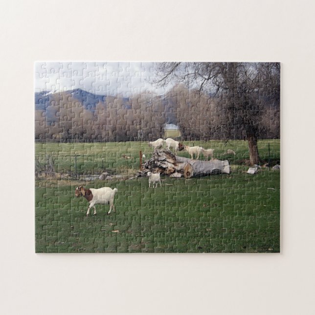 Goats on a Log Jigsaw Puzzle (Horizontal)