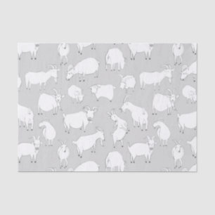 Goats playing - Gray Tissue Paper