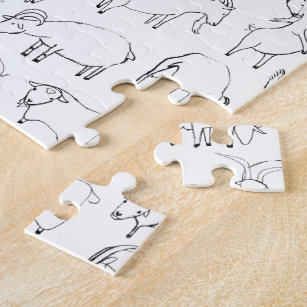 Goats Playing – Transparent (choose your own) Jigsaw Puzzle
