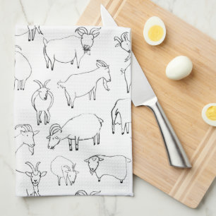 Goats Playing –  Transparent Kitchen Towel