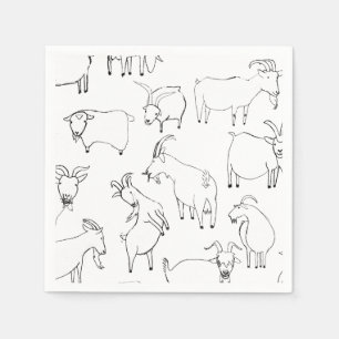 Goats Playing –  Transparent Napkin
