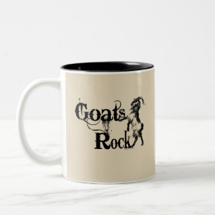 GOATS ROCK   by TotallyGoatally™ Two-Tone Coffee Mug