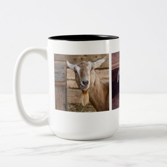 Goats Two-Tone Coffee Mug (Left)