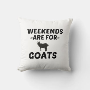 GOATS WEEKEND THROW PILLOW