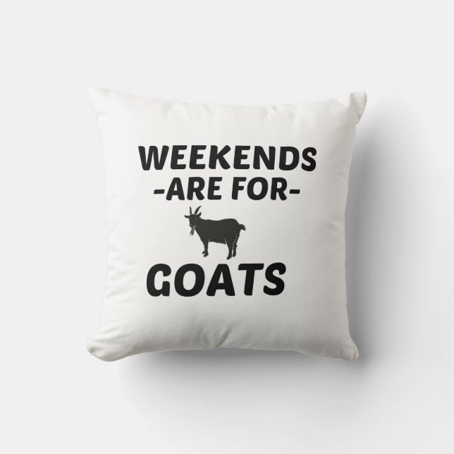 GOATS WEEKEND THROW PILLOW (Front)