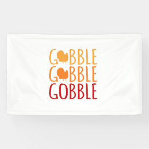 Gobble Funny Thanksgiving Turkey Family Men Women  Banner