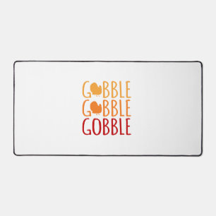 Gobble Funny Thanksgiving Turkey Family Men Women Desk Mat