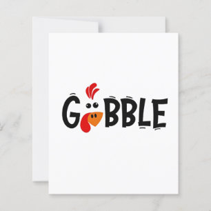 Gobble Funny Thanksgiving Turkey Feast 