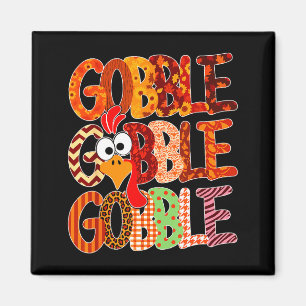 Gobble Gobble Funny Turkey Thanksgiving Women Girl Magnet
