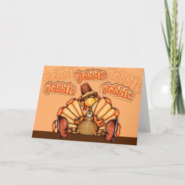 Gobble Gobble Gobble - Greeting Card (Front)