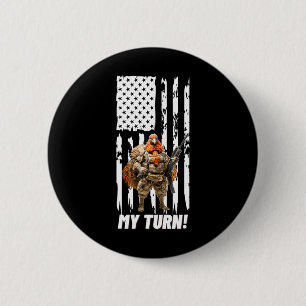 Gobble Gobble My Turn Funny Usa Flag  2 Inch Round Button