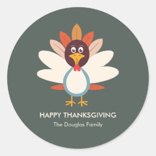 Gobble Gobble Thanksgiving Sticker Envelope Seal