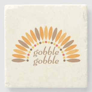 Gobble Gobble Thanksgiving Stone Coaster