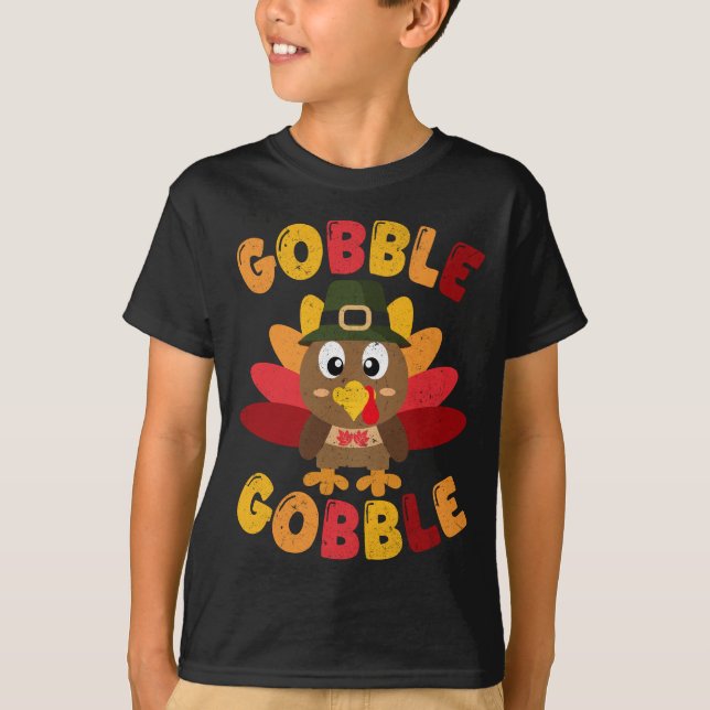 Gobble Gobble Thanksgiving T-Shirt (Front)