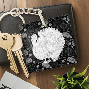 Gobble Gobble Till You Wobble Funny Thanksgiving Keychain
