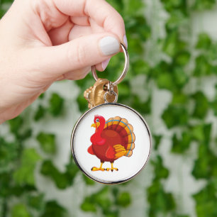 Gobble Gobble Till You Wobble Funny Thanksgiving Keychain