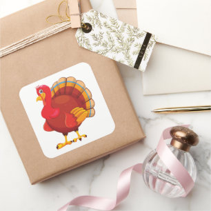 Gobble Gobble Till You Wobble Funny Thanksgiving Square Sticker