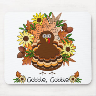 Gobble Gobble Turkey Mouse Pad