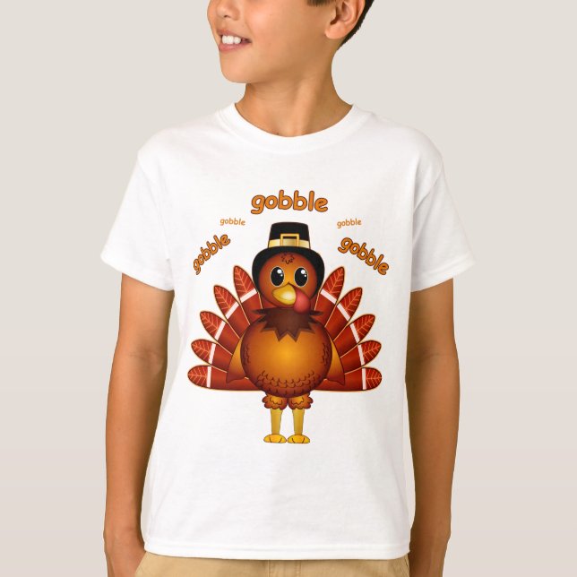 Gobble Gobble Turkey T-Shirt (Front)