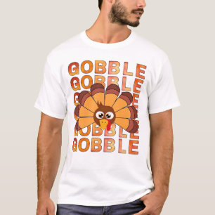 Gobble gobble turkey t-shirt, fall, autumn tee Ess