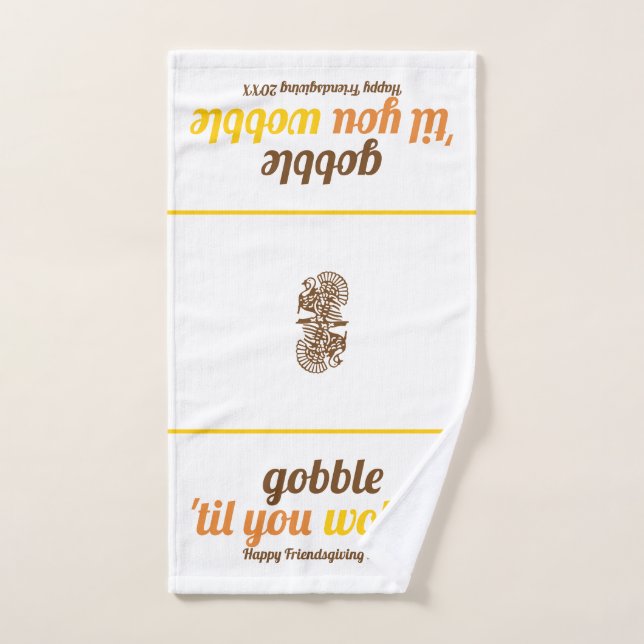 Gobble 'jusqu'à ce que vous tourbillonniez typogra (Serviette à main)