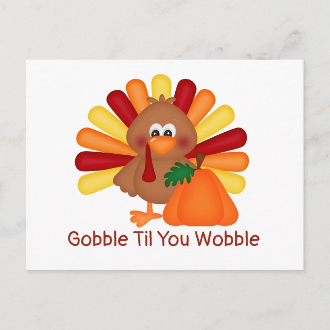 Gobble Thanksgiving Postcard (Front)