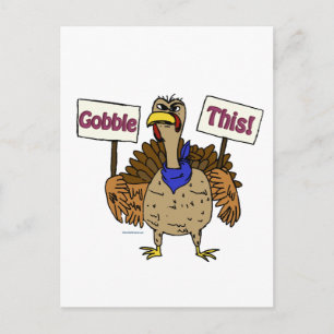Gobble This - Talking Turkey Postcard