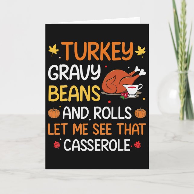 Gobble Til You Wobble Turkey Pilgrim Boys Men Than Card (Front)