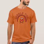Gobble Tov Thanksgivukkah Turkey T-shirt<br><div class="desc">Celebrate Thanksgivukkah 2013 with this classic Gobble Tov t-shirt! Featuring a funny yellow, orange, and brown cartoon turkey wearing a yamaka, and a Star of David necklace. A Hanukkah Thanksgiving will not occur for another 77, 000 years! So grab this great keepsake shirt for this once-in-a-lifetime-celebration. *Makes a perfect funny...</div>